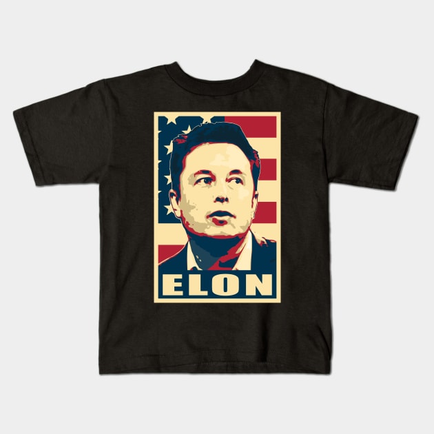 Elon Kids T-Shirt by Nerd_art